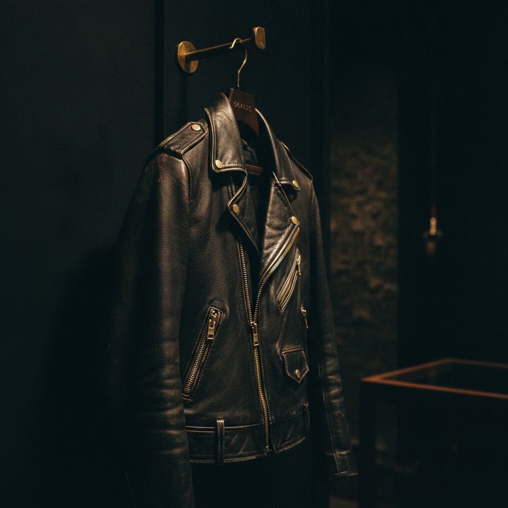 Lederjacke, Lammnappa, Bikerform — einmal da